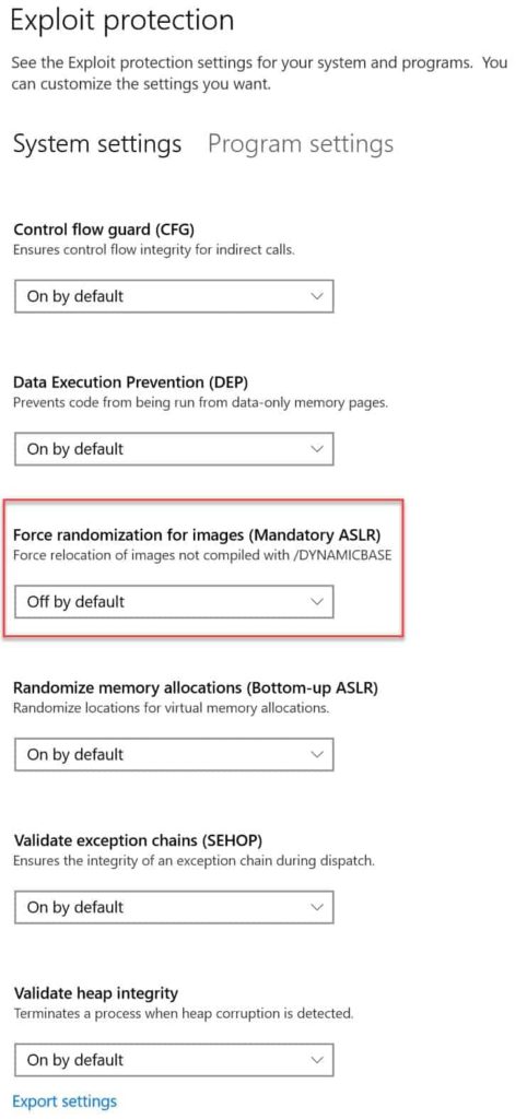 Mandatory ASLR