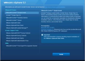 vSphere 5.1 Install Screen