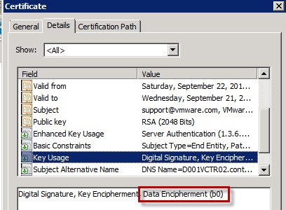 vCenter SSL certificates