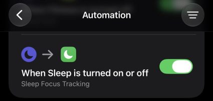 Sleep mode toggle in Home Assistant automation interface.