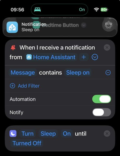 IOS 27 controlling Apple devices via Home Assistant notification.