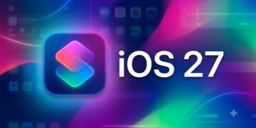 IOS 27 Focus Mode icon with colorful background and digital effects.